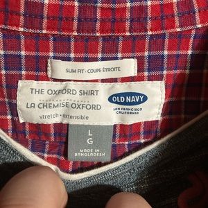 Old Navy Long sleeve Oxford with American Republic large short sleeve included
